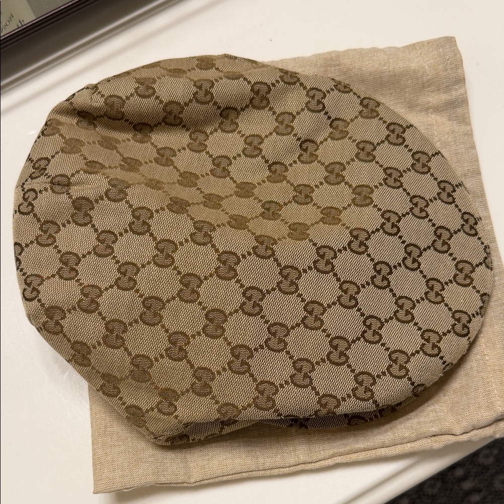 Gucci Beige/Brown GG Monogram Newsboy Cap - Picture 15 of 15